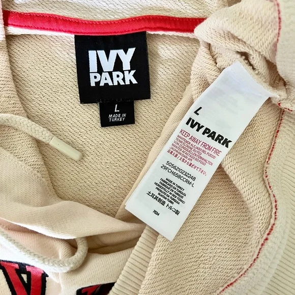 Ivy Park Cropped Hoodie Size Large - Picture 7 of 8